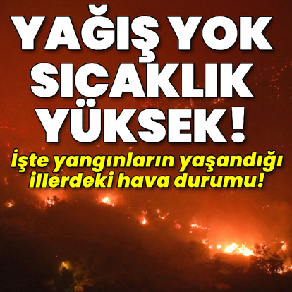 Yağış yok, sıcaklık yüksek!