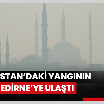 Bulgaristan'daki orman yangınının koku ve dumanı 50 kilometre uzaklıktaki Edirne'ye ulaştı