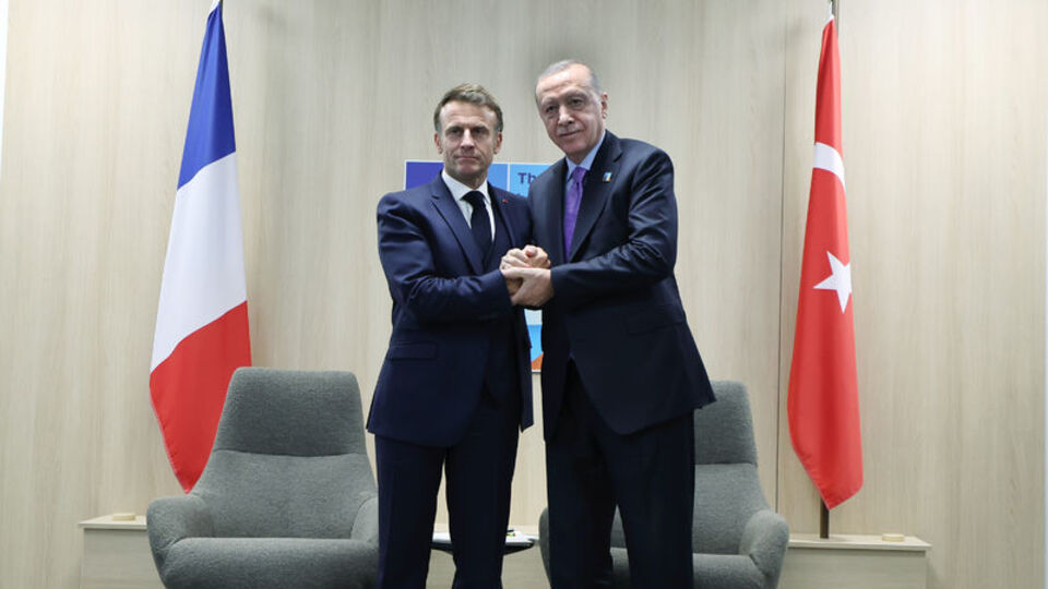 Cumhurbaşkanı Erdoğan Macron ile görüştü