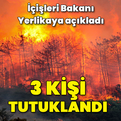 Orman yangınlarında 3 kişi tutuklandı