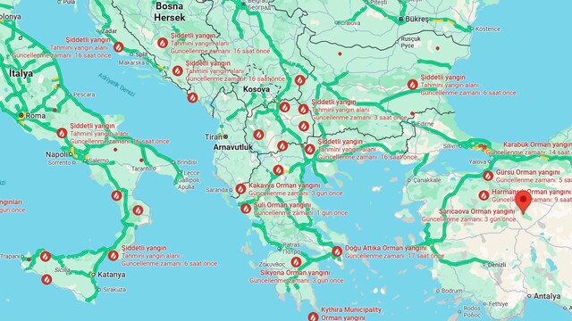 Felaketin haritası! Birçok ülkede ormanlar yanıyor!