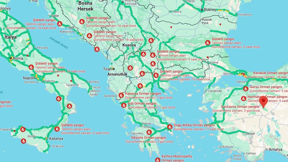 Felaketin haritası! Birçok ülkede ormanlar yanıyor!