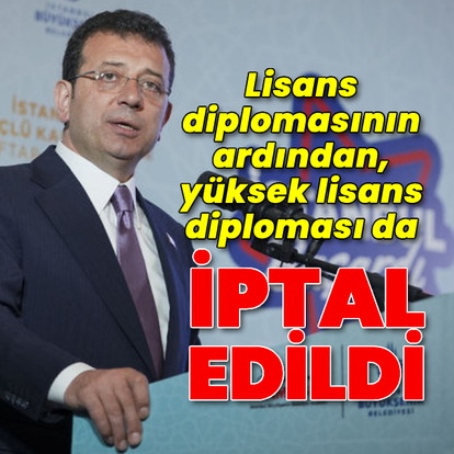 Yüksek lisans diploması iptal edildi