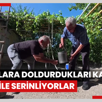 Kışın kuyulara doldurdukları karın suyu ile yaz sıcağında serinliyorlar
