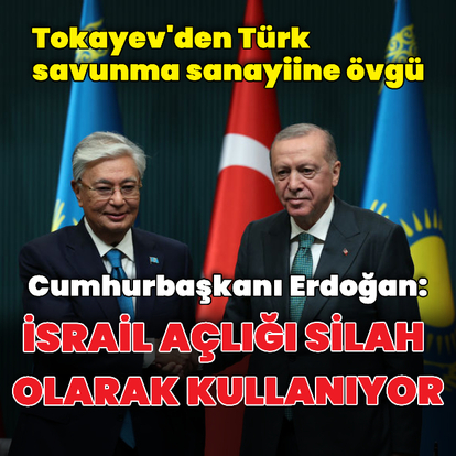 Cumhurbaşkanı Erdoğan Tokayev ile görüştü