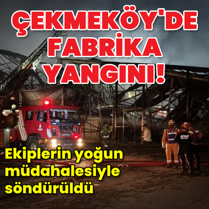 Çekmeköy'de fabrika yangını!