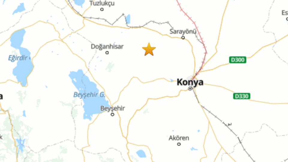 Konya'da 4.3 büyüklüğünde deprem