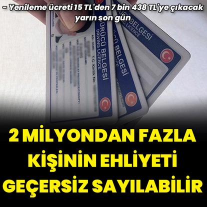 Eski tip ehliyetlerde yarın son gün
