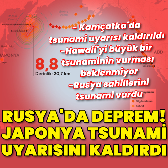Rusya'da deprem, Japonya'da tsunami uyarısı!