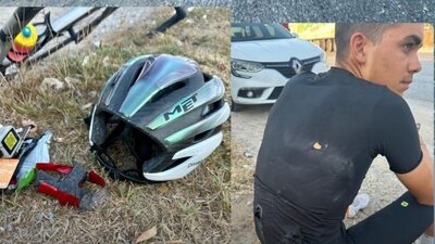 Milli sporcuya servis aracı çarptı