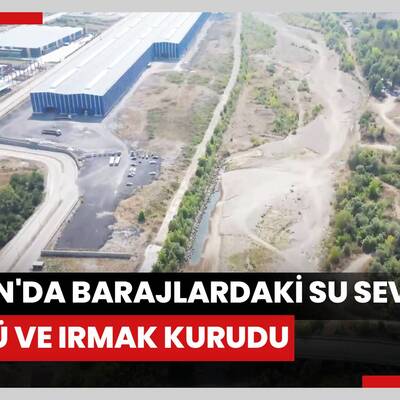 Bartın'da kuraklık nedeniyle barajlardaki su seviyesi düştü, ırmak kurudu