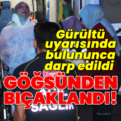 Gürültü uyarısında bulundu, göğsünden bıçaklandı!