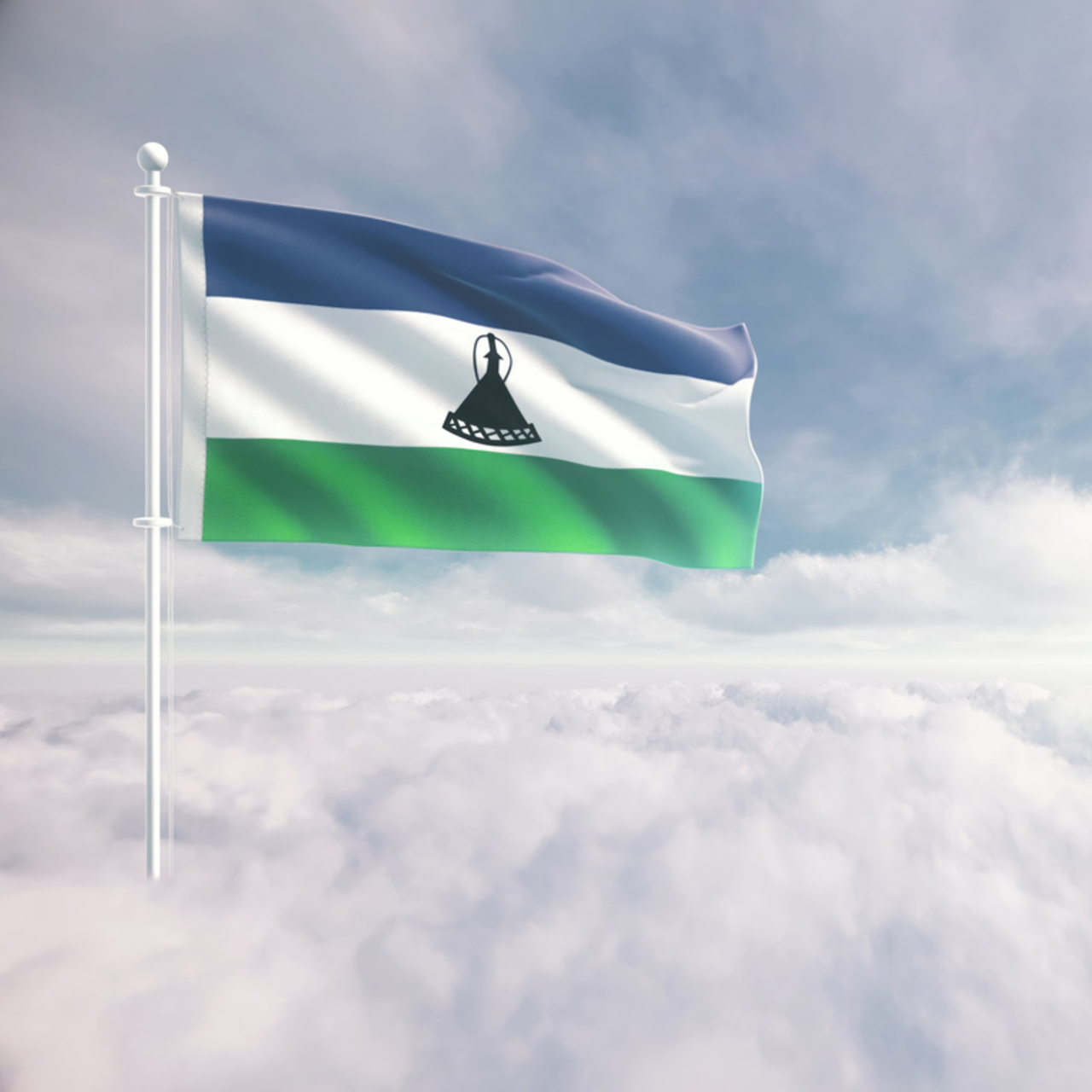Lesotho bayrağı nedir? 
