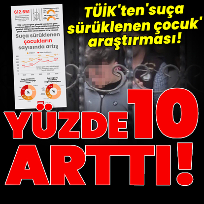 TÜİK'ten 'suça sürüklenen çocuk' araştırması!