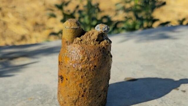 Kurtuluş Savaşı'ndan kalma patlamamış top mermisi