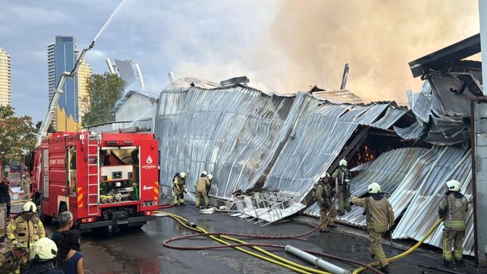 Kartal'da film platosunda yangın!