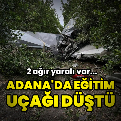 Adana'da uçak kazası: 2 yaralı