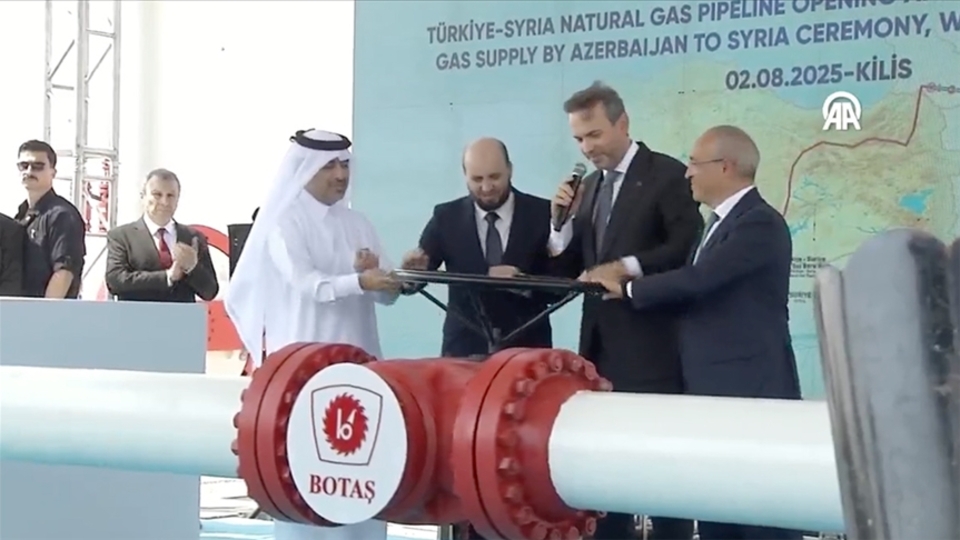 Türkiye'den Suriye'ye doğalgaz akışı başladı