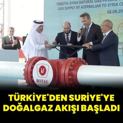 Türkiye'den Suriye'ye doğalgaz akışı başladı