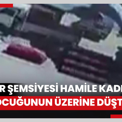 İzmir’de pazar şemsiyesi hamile kadın ve çocuğunun üzerine düştü: O anlar kamerada