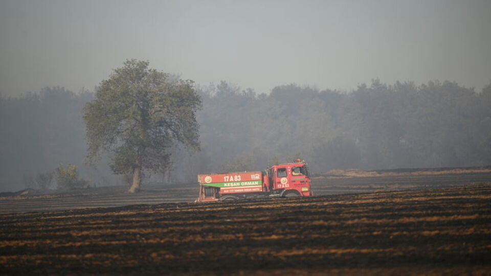 Keşan'daki yangın kontrol altında
