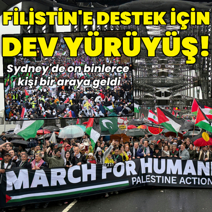 Avustralya'da binlerce kişi Filistin'e destek için yürüdü