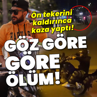 Göz göre göre ölüm! Ön tekerini kaldırınca kaza yaptı!
