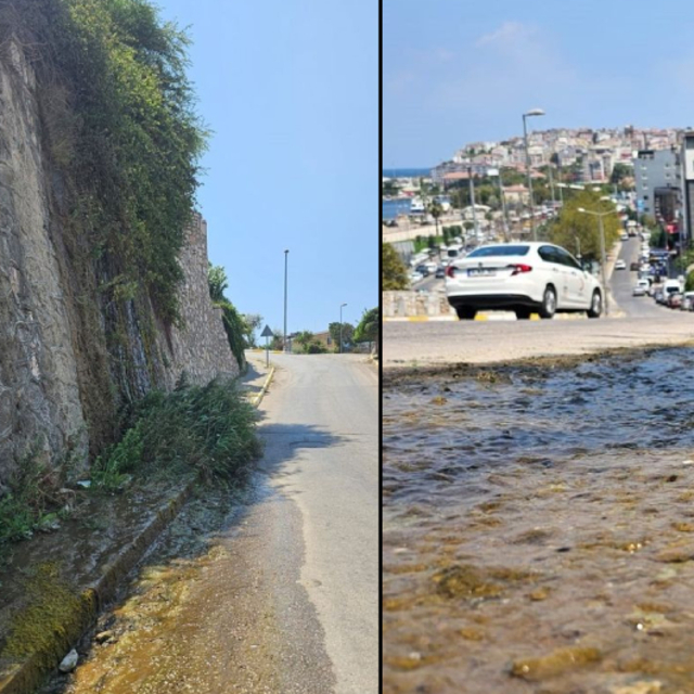 Bandırma'da boşa akan kaynak su!