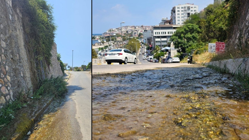 Bandırma'da boşa akan kaynak su!