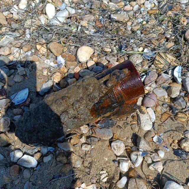 Çanakkale'de patlamamış top mermisi bulundu