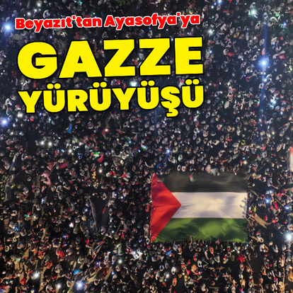 Beyazıt'tan Ayasofya'ya Gazze yürüyüşü