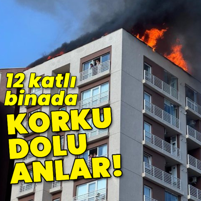 İstanbul'da 12 katlı binada yangın!