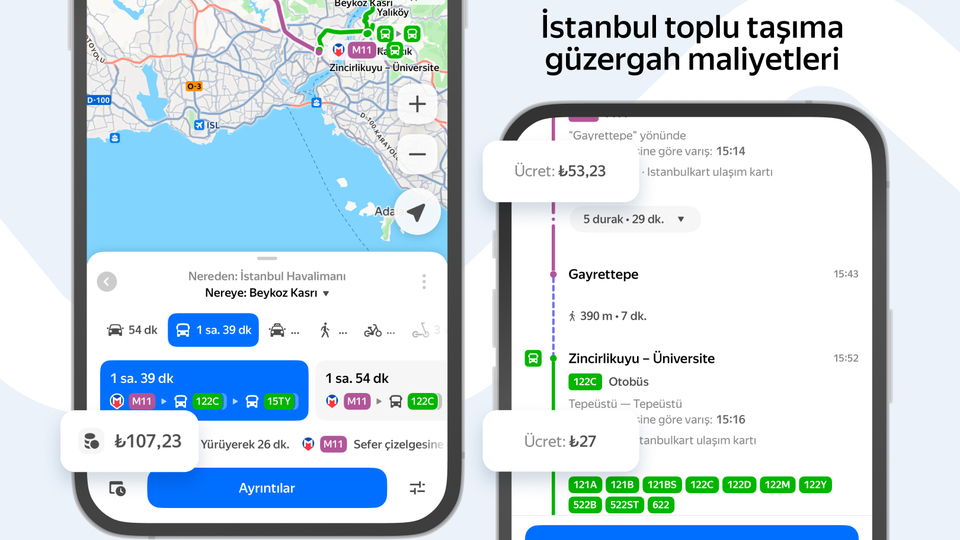 Toplu taşımada gerçek zamanlı maliyet hesabı