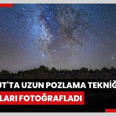 Nemrut'ta uzun pozlama tekniğiyle yıldızları fotoğrafladı