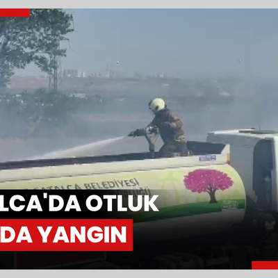 Çatalca'da otluk alanda yangın