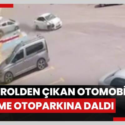 Bolu Dağı’nda kontrolden çıkan otomobil işletme otoparkına daldı: O anlar kamerada