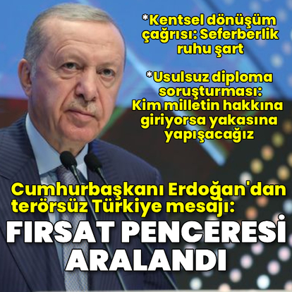 Cumhurbaşkanı Erdoğan'dan önemli açıklamalar