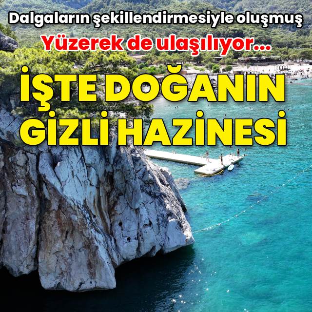 Antalya'nın 'turkuaz sularına saklanan deniz mağarası'