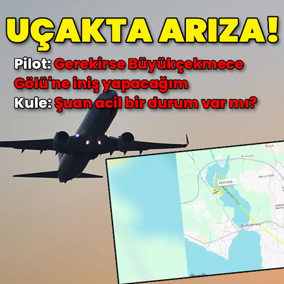 Uçakta arıza: Gerekirse göle ineceğim