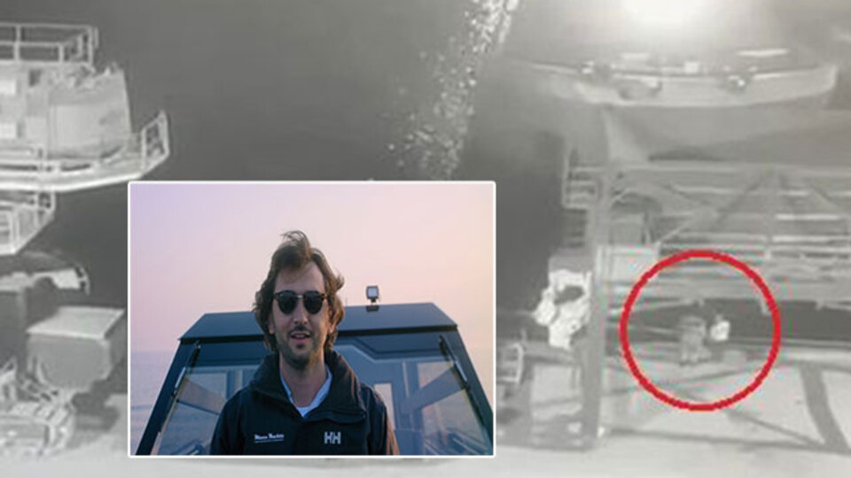 O görüntü dosyaya girdi! Çarpan kaptan gemiyi incelemiş!