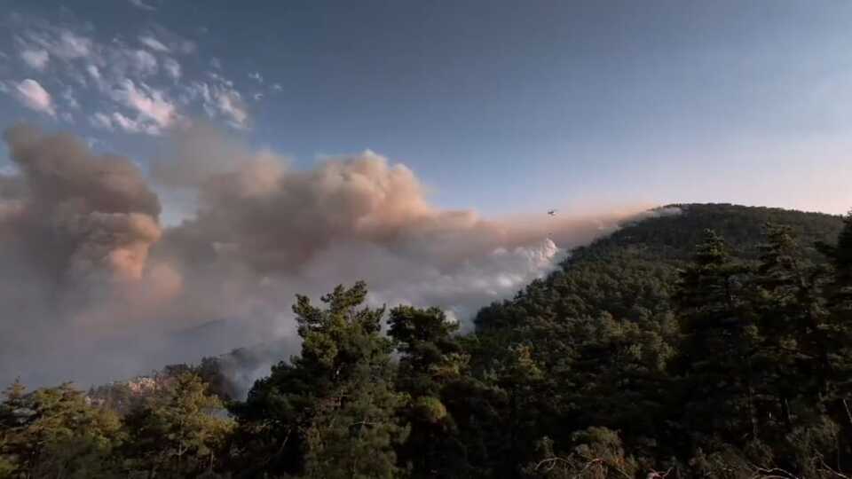 İki kentteki orman yangınında ikinci gün!