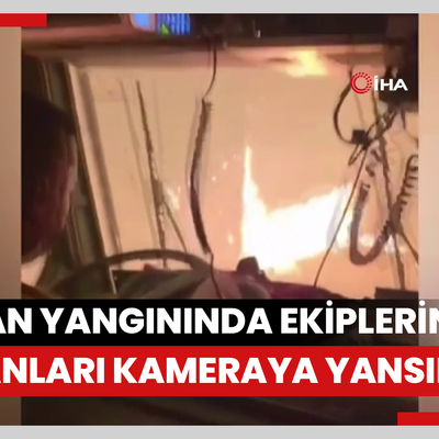 Mersin'deki orman yangınında ekiplerin zor anları kameraya yansıdı
