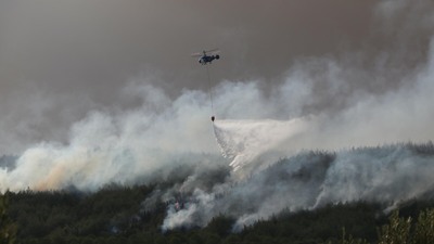 Çanakkale'de alevlerle mücadele