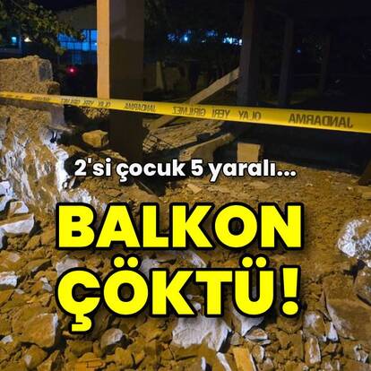 Balkon çöktü! 5 yaralı