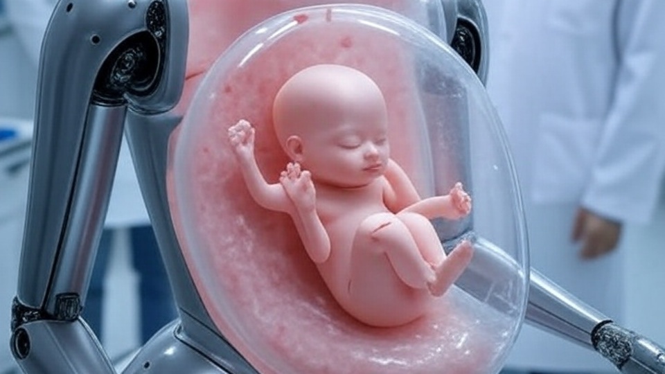 Çin'de insan bebeği doğurabilen robot!