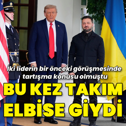 Zelenskiy bu kez takım elbise giydi