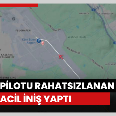 Pilotu rahatsızlanan uçak acil iniş yaptı