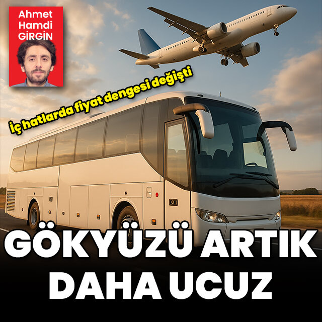 Otobüs uçağı solladı!