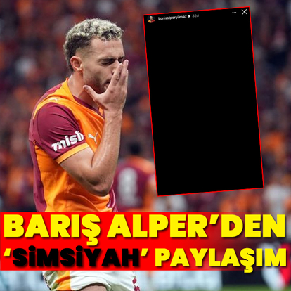 Barış Alper'den 'simsiyah' paylaşım!