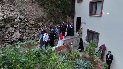 Düğündeki dehşet drone kamerasında!